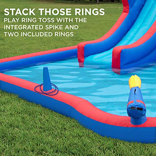 Deluxe Inflatable Water Slide Park: Outdoor Fun with Climbing Wall, Slide, Bouncer & Splash Pool