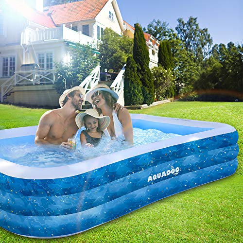 Aquadoo Family Inflatable Swimming Pool - Full-Sized Lounge Pool