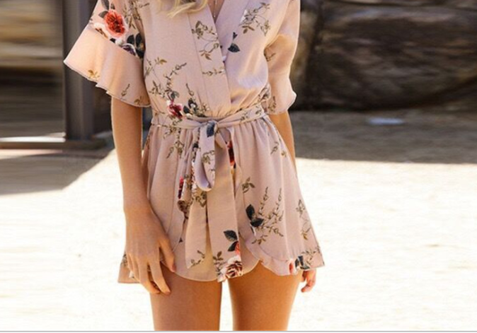 Women's Floral Beach Jumpsuit