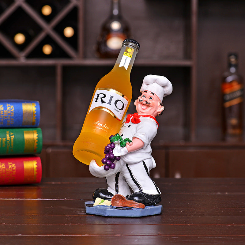 Chef Wine Rack Decoration