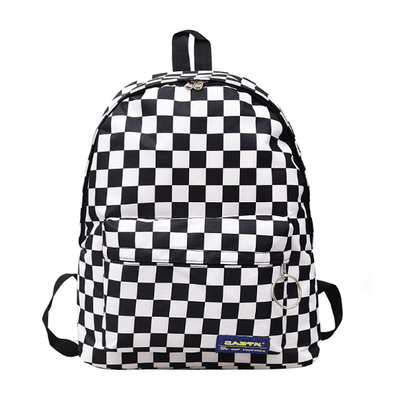 Checked Backpack