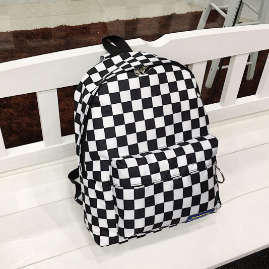Checked Backpack
