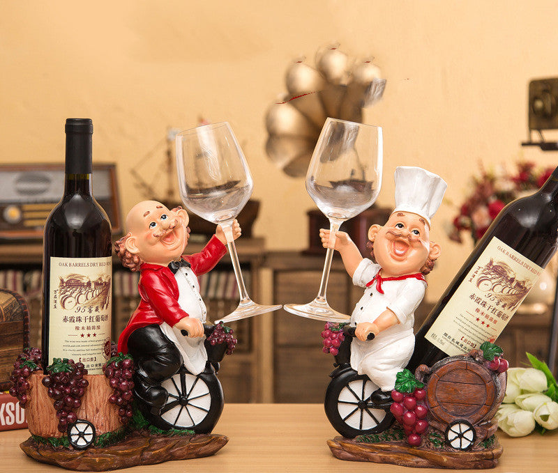 Chef Wine Rack Decoration