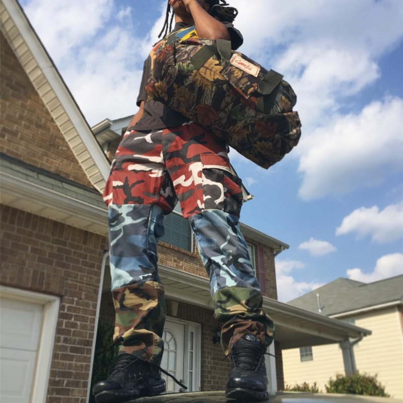 Men's Camouflage Hip-hop Overalls