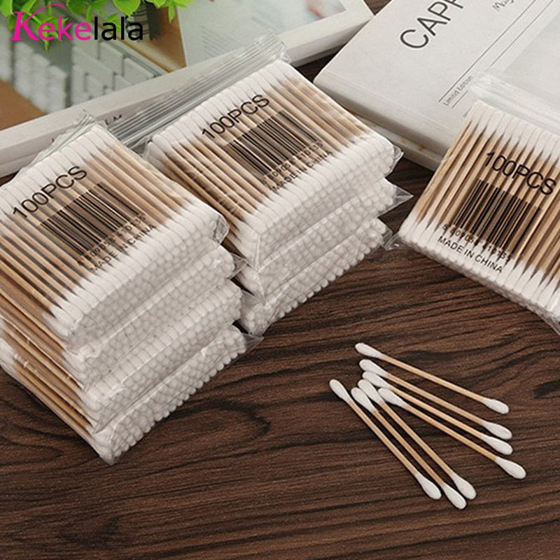 Makeup Cotton Swabs for Eyelash Extension Glue Removal