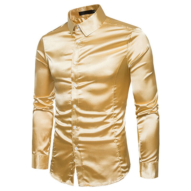Plus Size Silk Men's Dress Shirt