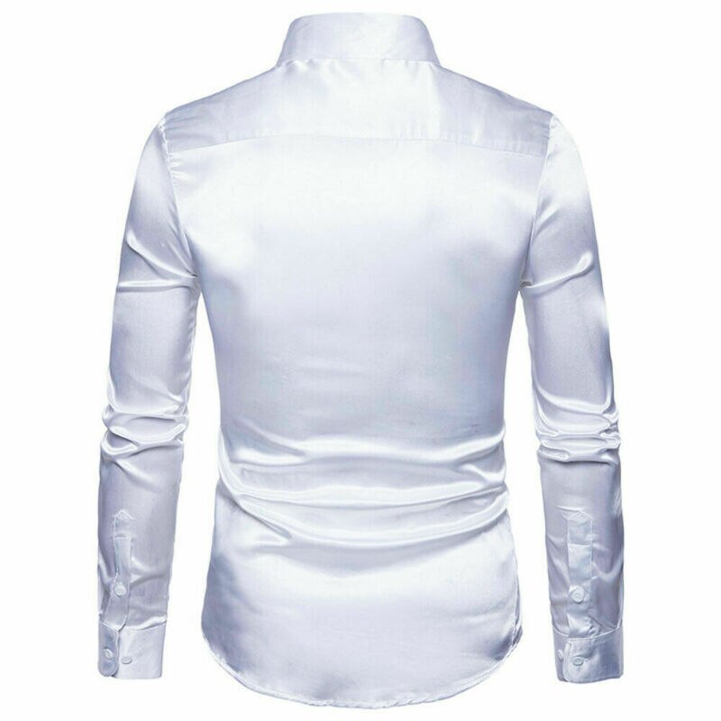Plus Size Silk Men's Dress Shirt