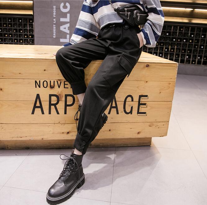 Streetwear Woolen Cargo Pants