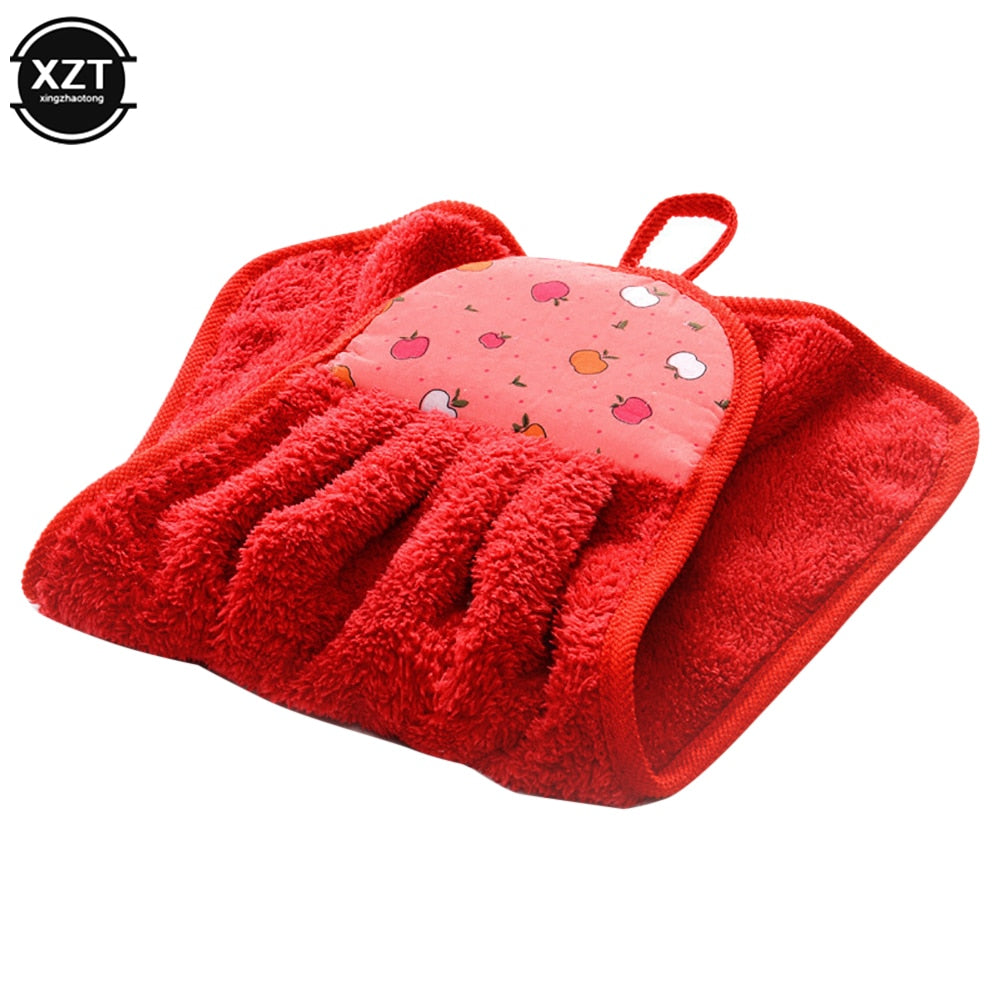Coral Velvet Hand Towel