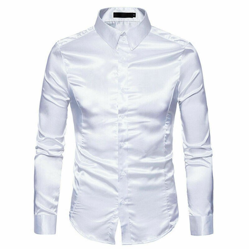 Plus Size Silk Men's Dress Shirt