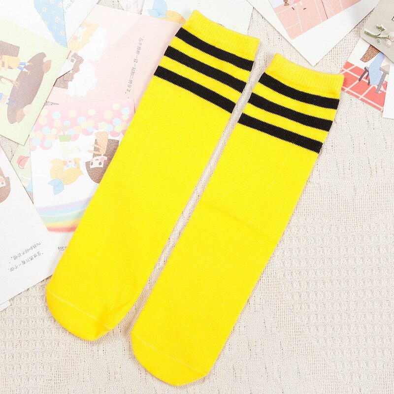 Football Striped Kids Knee High Socks