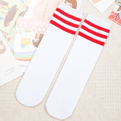 Football Striped Kids Knee High Socks