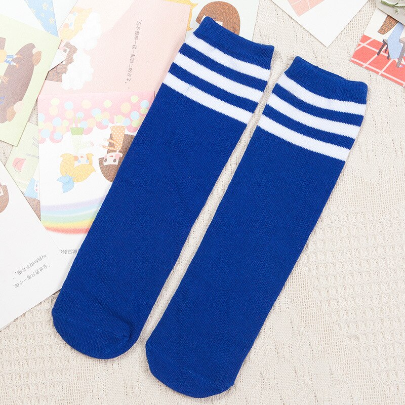 Football Striped Kids Knee High Socks