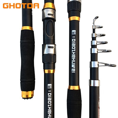 GHOTDA Carp Fishing Rod - Carbon Fiber Telescopic Pole