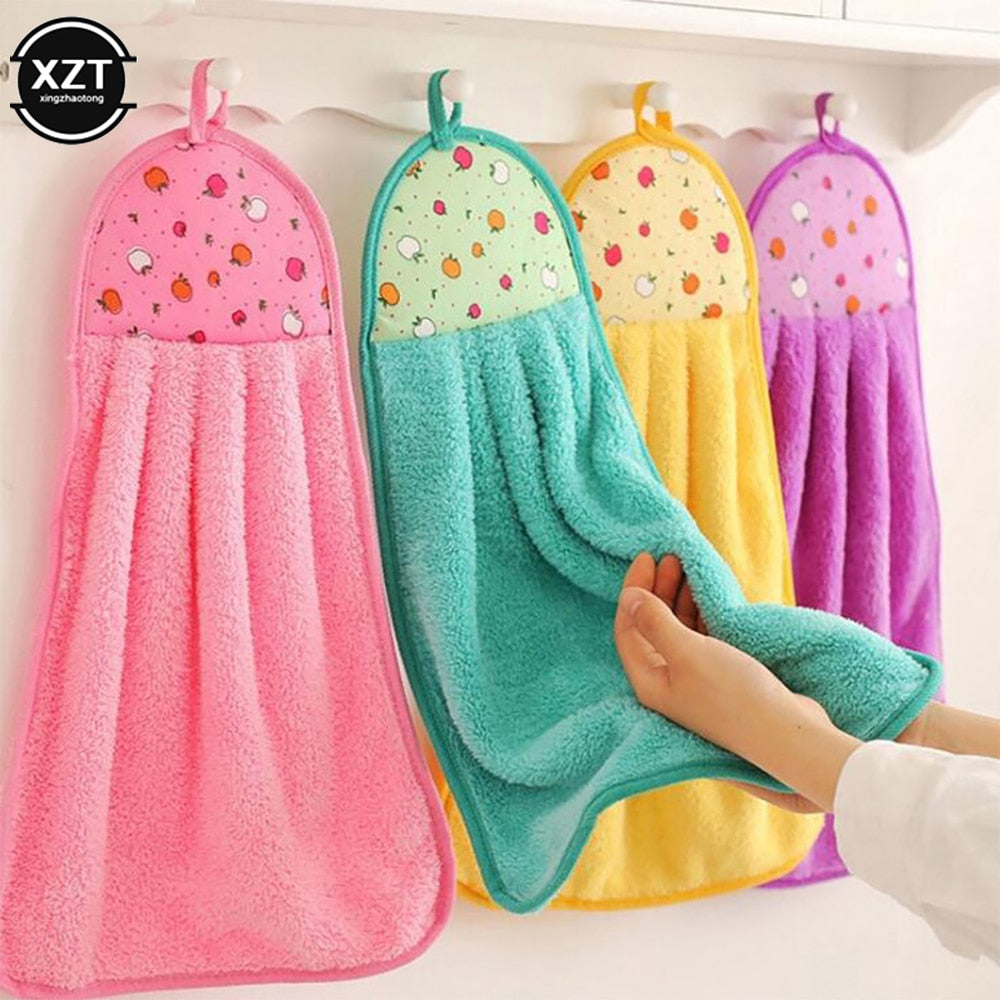 Coral Velvet Hand Towel