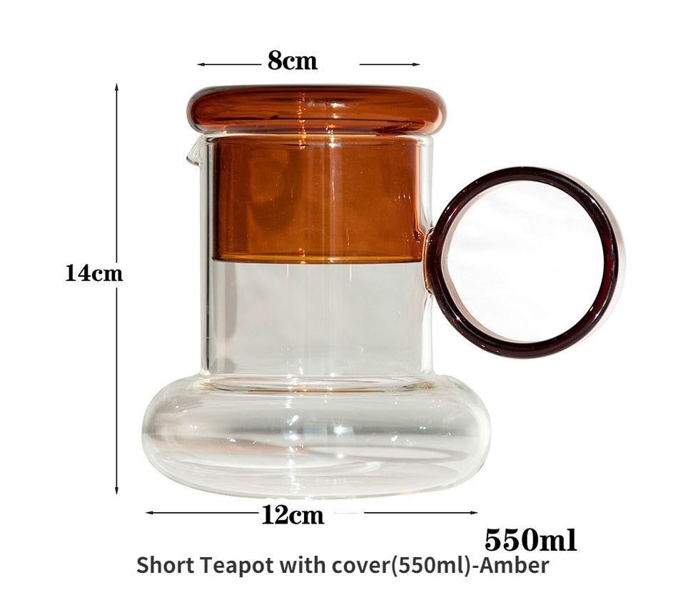 Glass Pitcher Cute Teapot Set