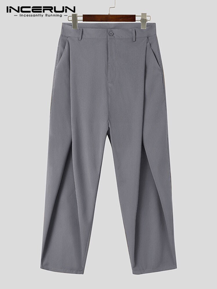 Cross Pleated Pants for Men