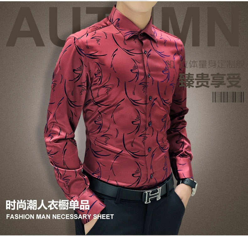 Plus Size Men's Luxury Wedding Shirt