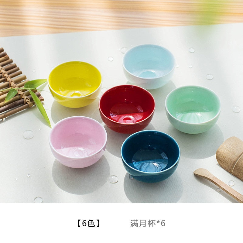 Blue and White Ceramic Tea Cup Set