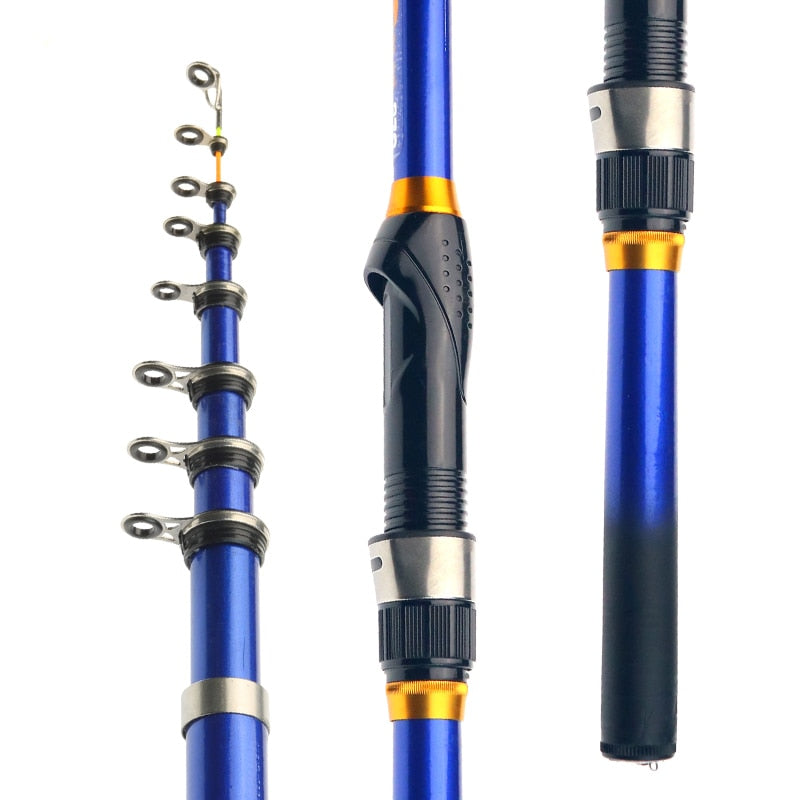 JOSBY Telescopic Rock Fishing Rod - Portable Travel Pole