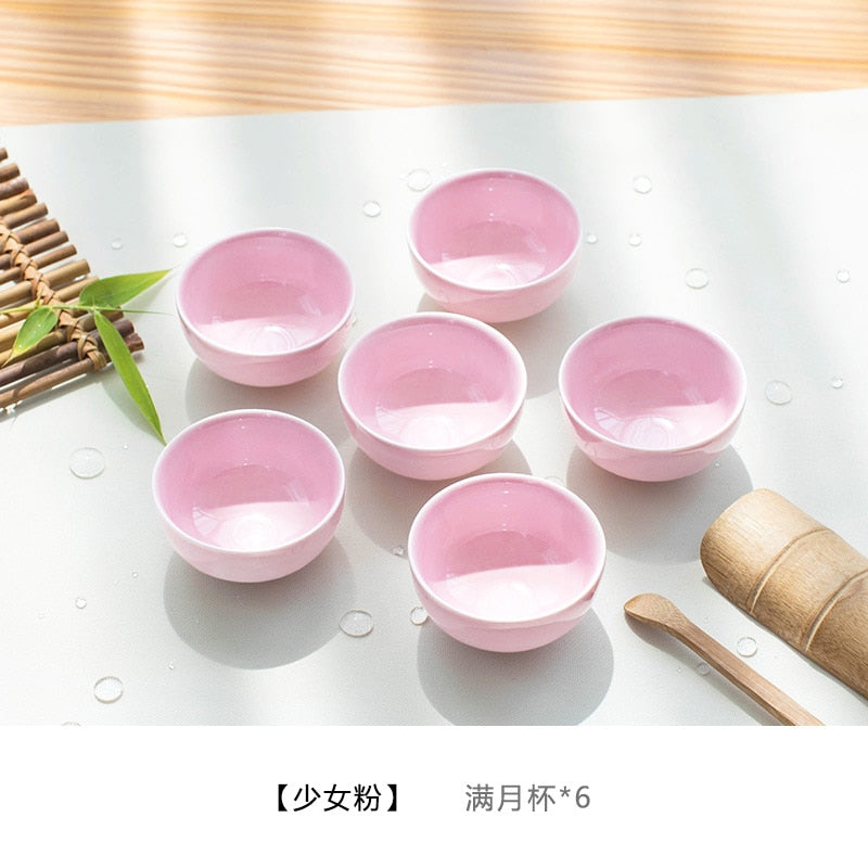 Blue and White Ceramic Tea Cup Set