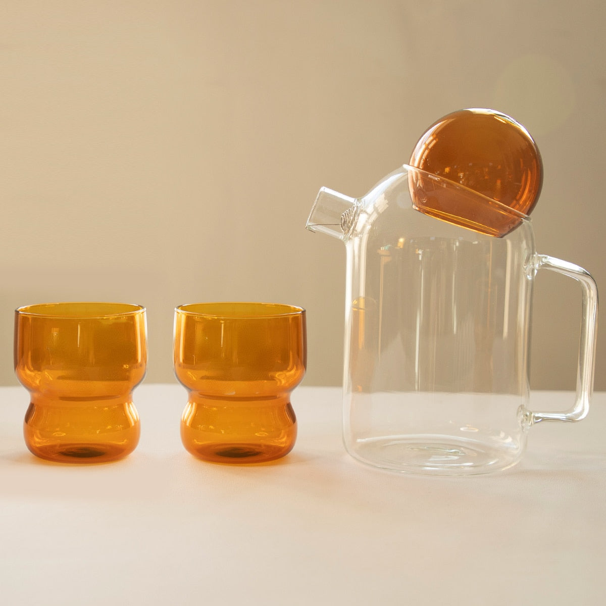 Glass Pitcher Cute Teapot Set