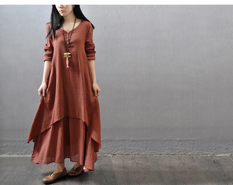 Vintage Ethnic Maxi Dress - Indian/Pakistani Style