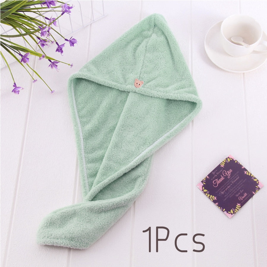 Quick-Dry Hair Towel Cap