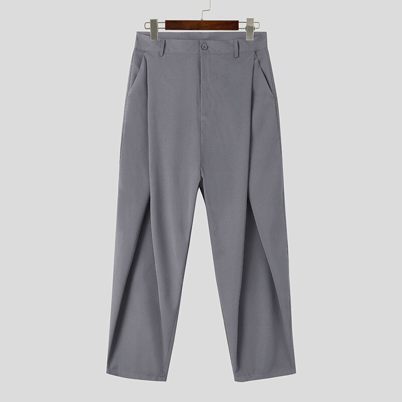 Cross Pleated Pants for Men
