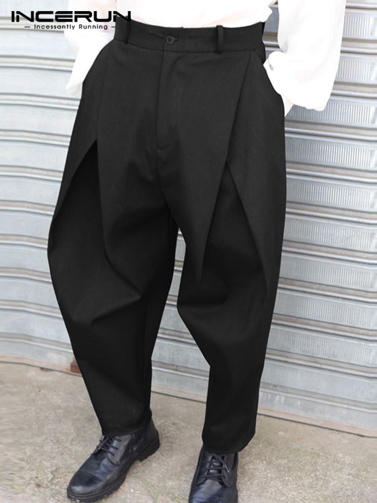 Cross Pleated Pants for Men