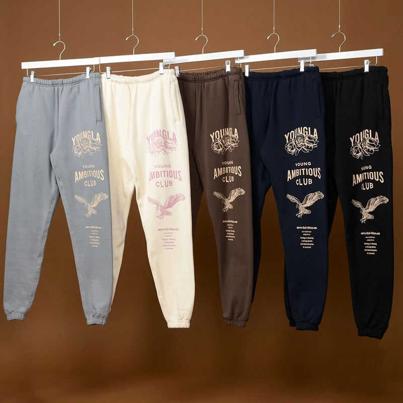 Pattern Print Slim Sweatpants for Men