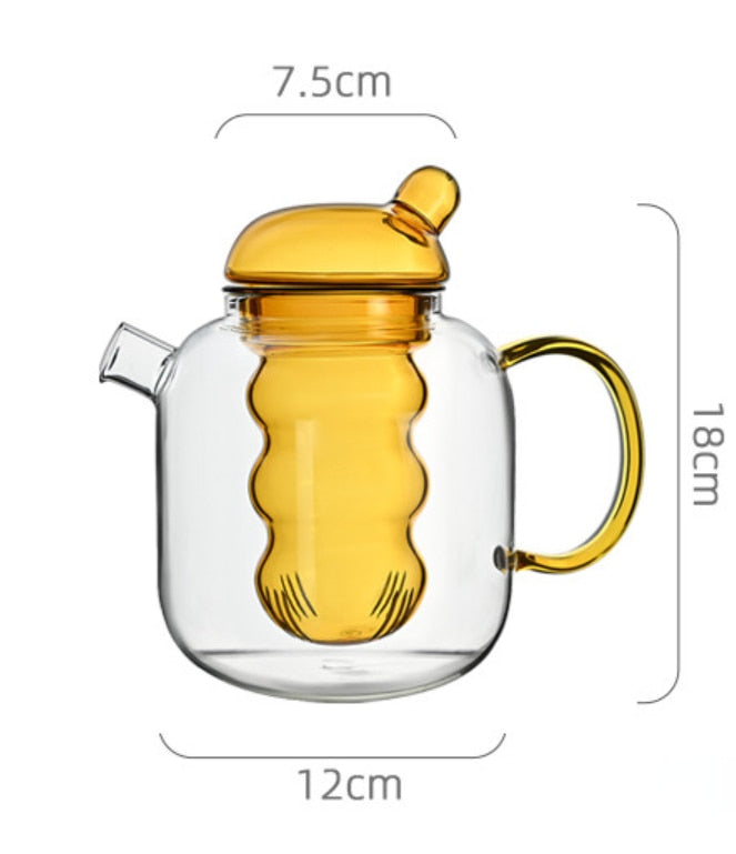 Glass Pitcher Cute Teapot Set