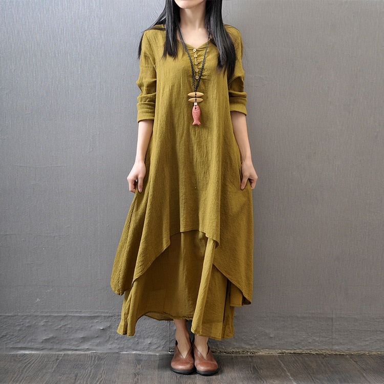 Vintage Ethnic Maxi Dress - Indian/Pakistani Style
