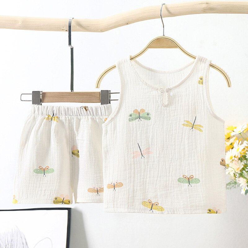 Cotton Tank Top and Shorts Set for Boys and Girls