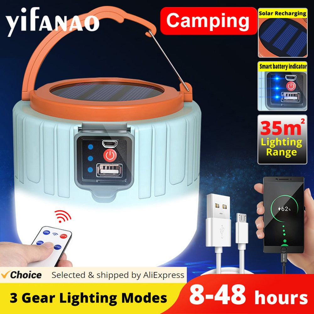 Solar LED Camping Light Bulb