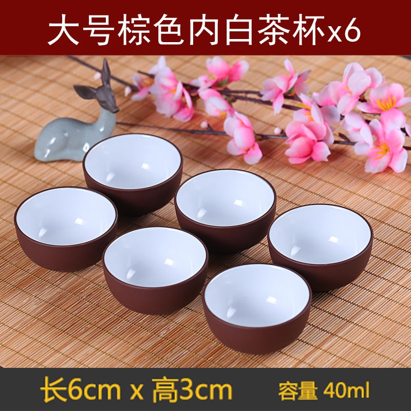 Blue and White Ceramic Tea Cup Set