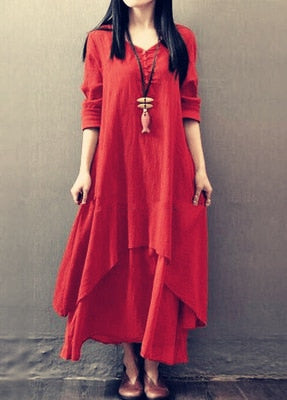 Vintage Ethnic Maxi Dress - Indian/Pakistani Style