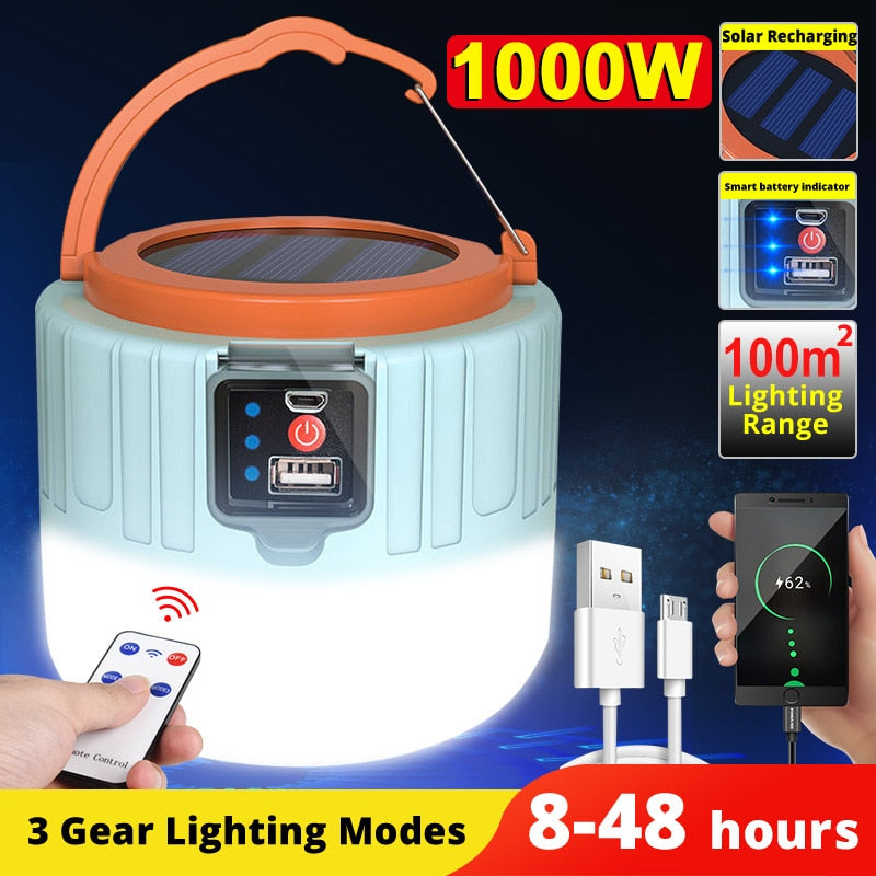 Solar LED Camping Light Bulb