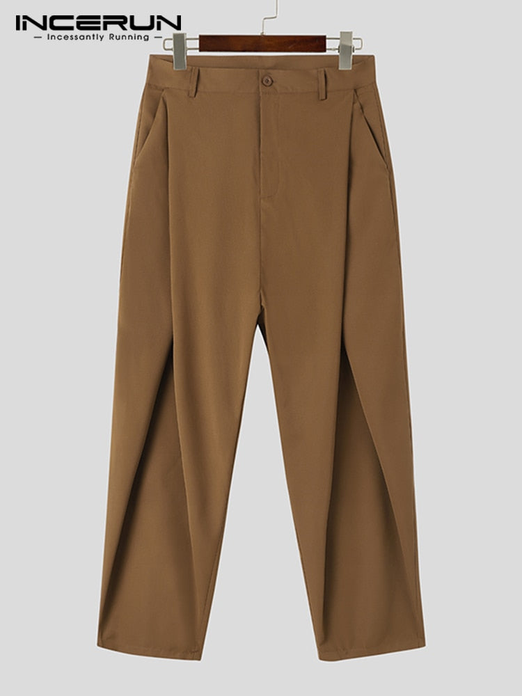 Cross Pleated Pants for Men