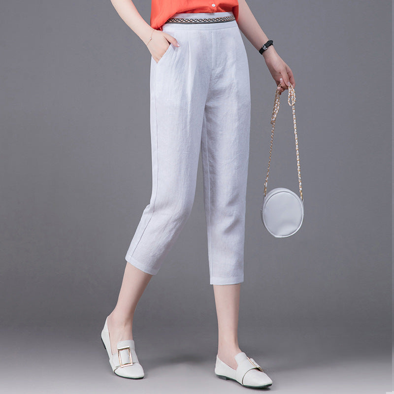 Summer Linen Harem Pants for Women