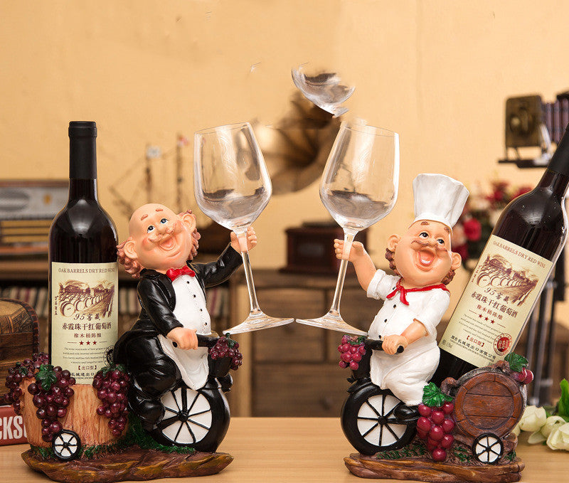 Chef Wine Rack Decoration