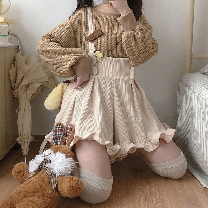 Fungus Lace Soft Girl Overalls