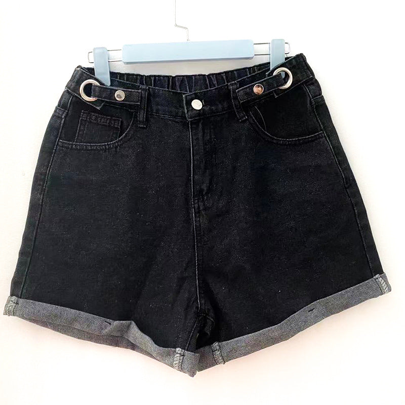 Women's Slim Elastic Denim Shorts