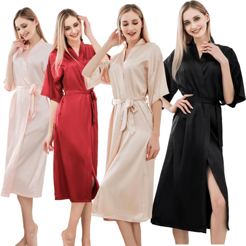 Satin Kimono Robes for Women