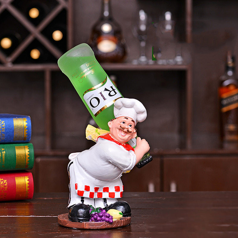 Chef Wine Rack Decoration