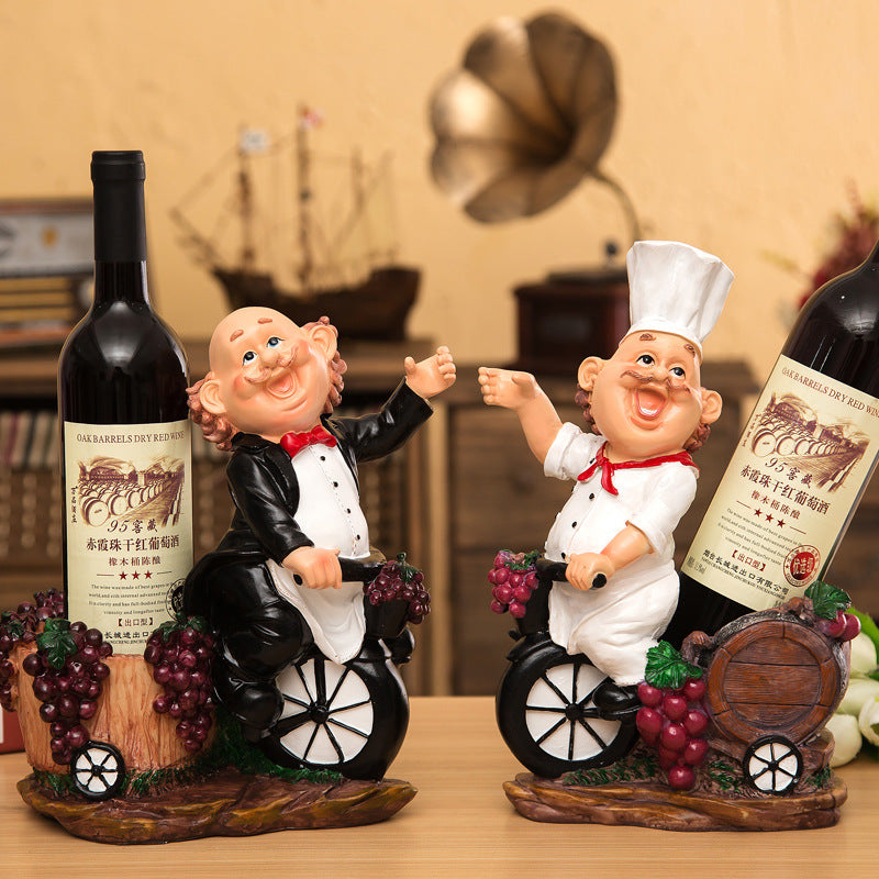 Chef Wine Rack Decoration