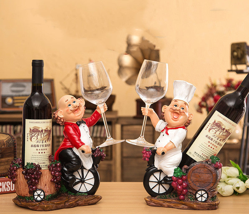 Chef Wine Rack Decoration