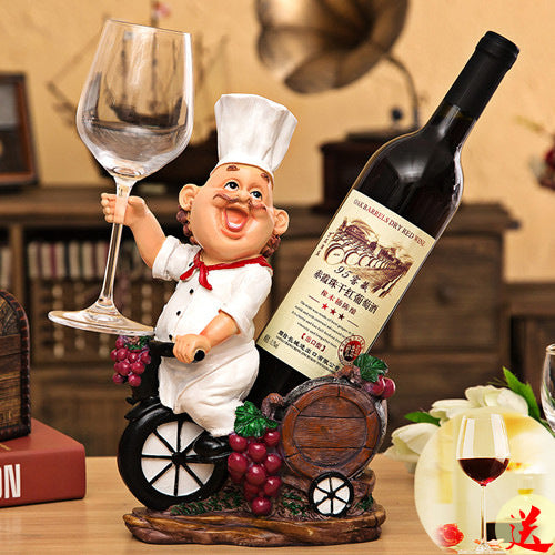 Chef Wine Rack Decoration